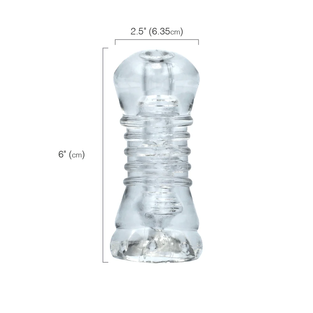 Oxballs Jerk Clear Multi-Ribbed Grip Stroker