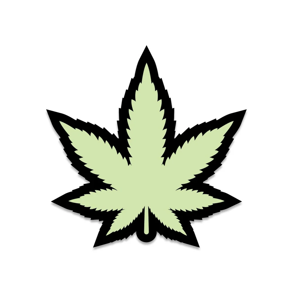 Glow-in-the-Dark Marijuana Leaf Enamel Lapel Pin