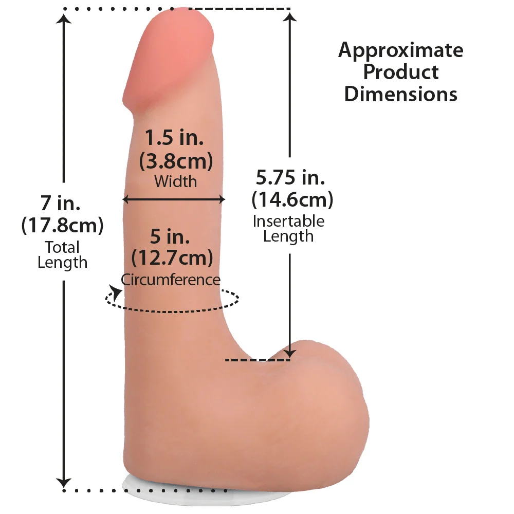 The Realistic Cock 7 Inch Ultraskyn Cock with Balls