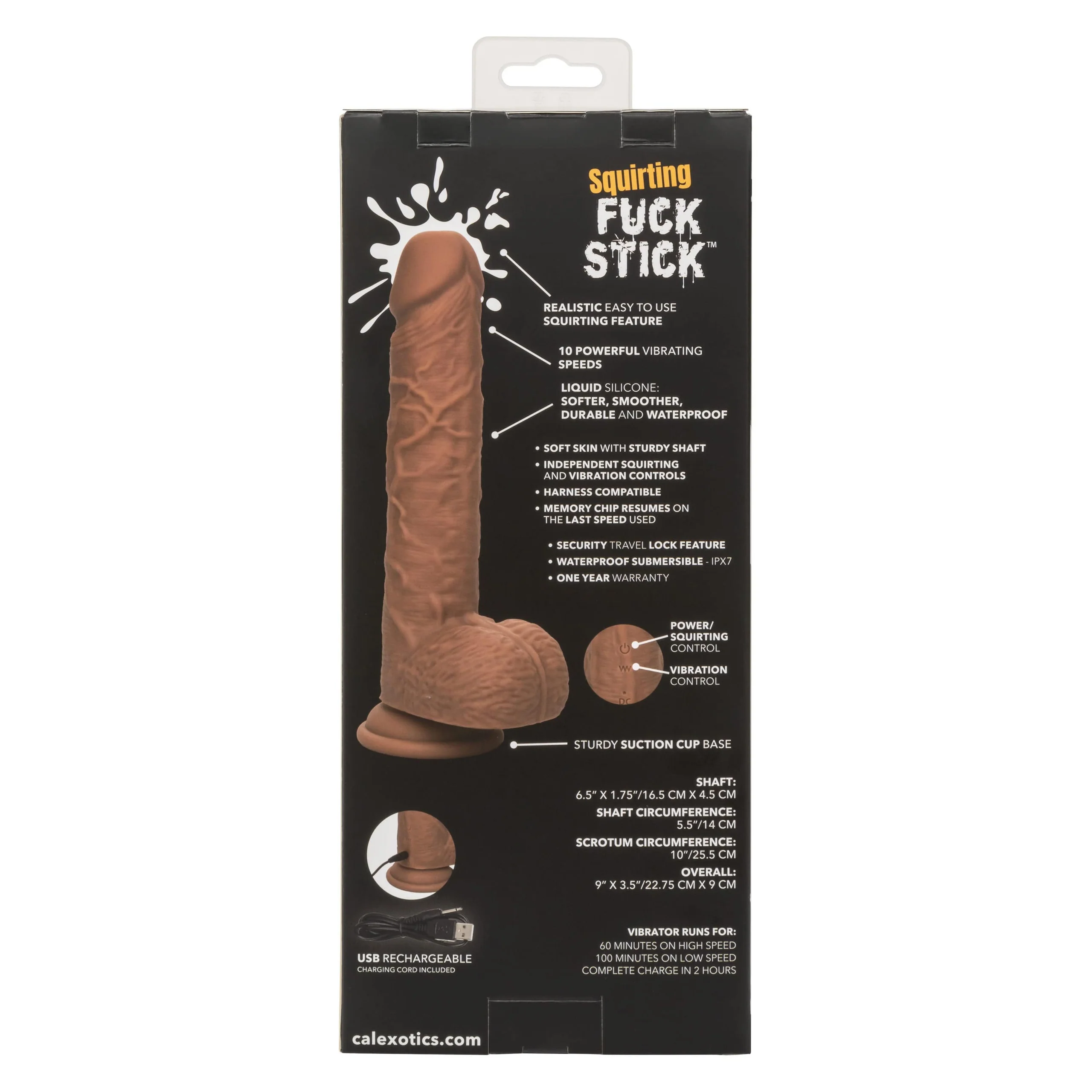 Squirting Fuck Stick Rechargeable Realistic Dildo with Suction Cup