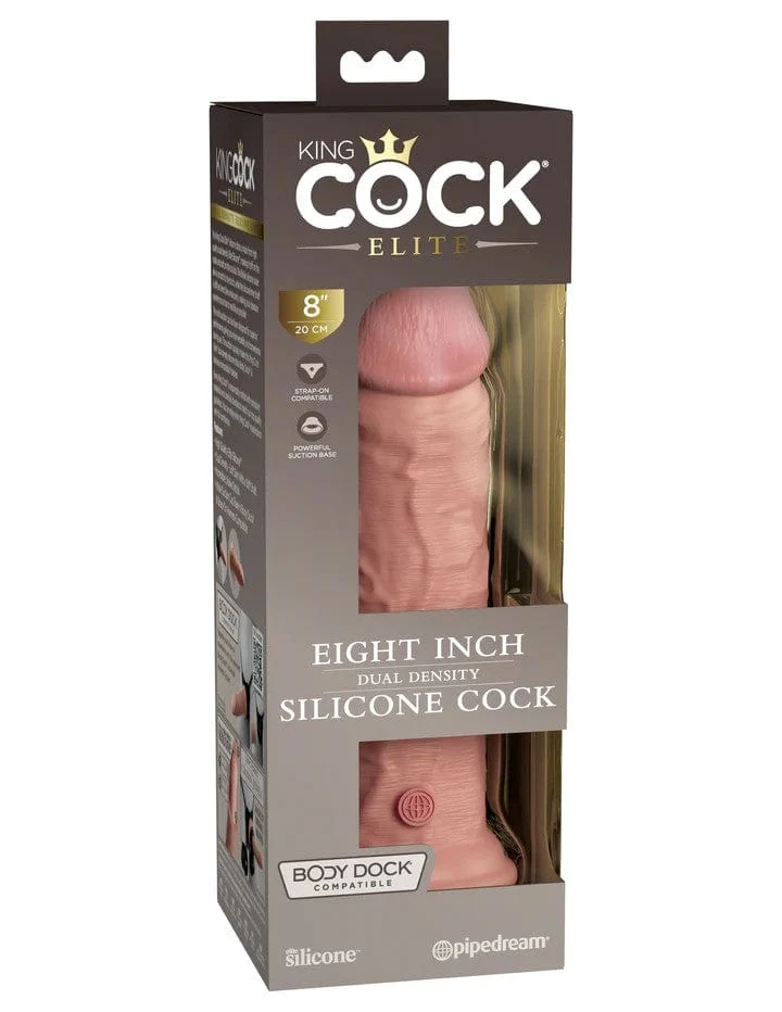 King Cock Elite 8 Inch Dual Density Silicone Dildo