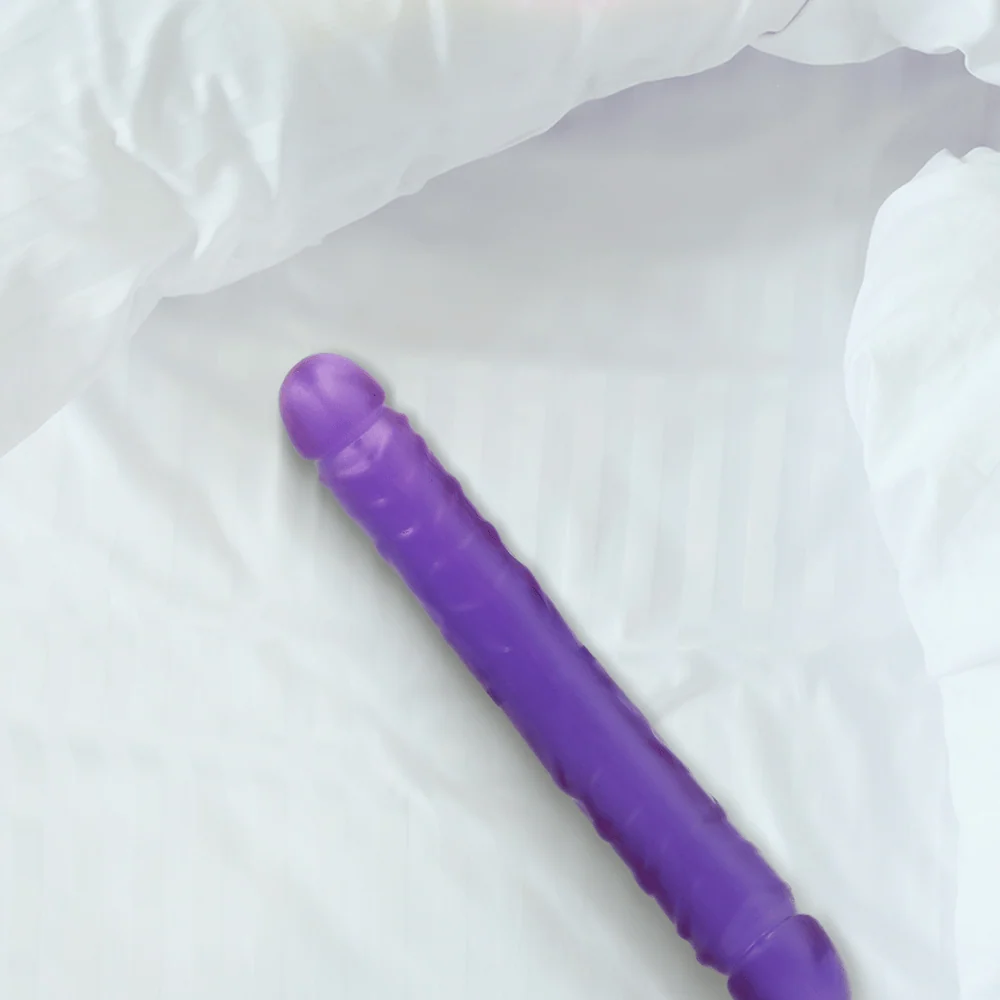 Doc Johnson Crystal Jellies Jr Double Dong Soft Flexible 10 Inch Classic
