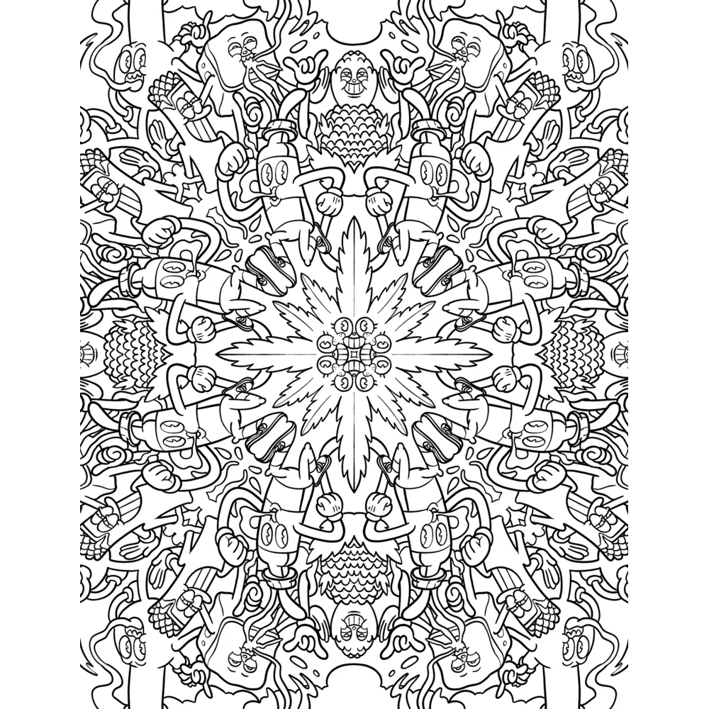 It's 4:20, Time To Color 成人涂色书，作者 WoodRocket