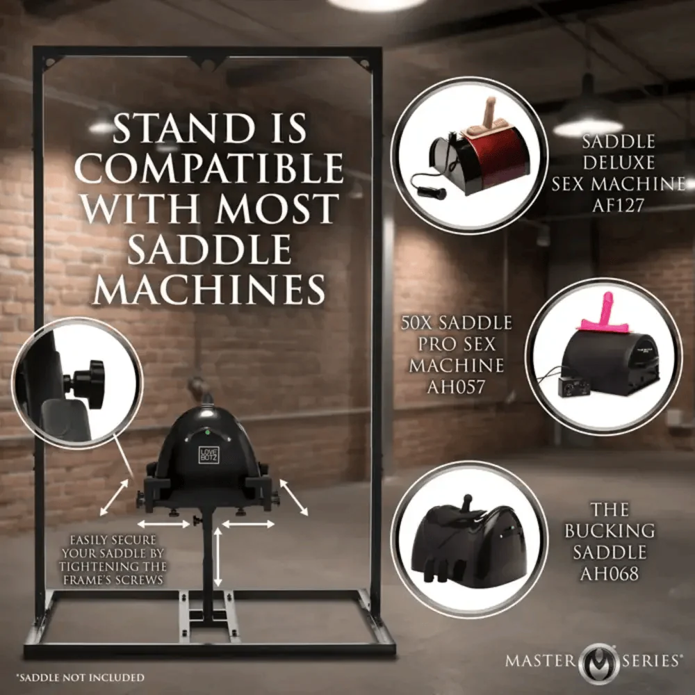 Master Series Pleasure Post Sex Saddle Frame with Chains and Cuffs