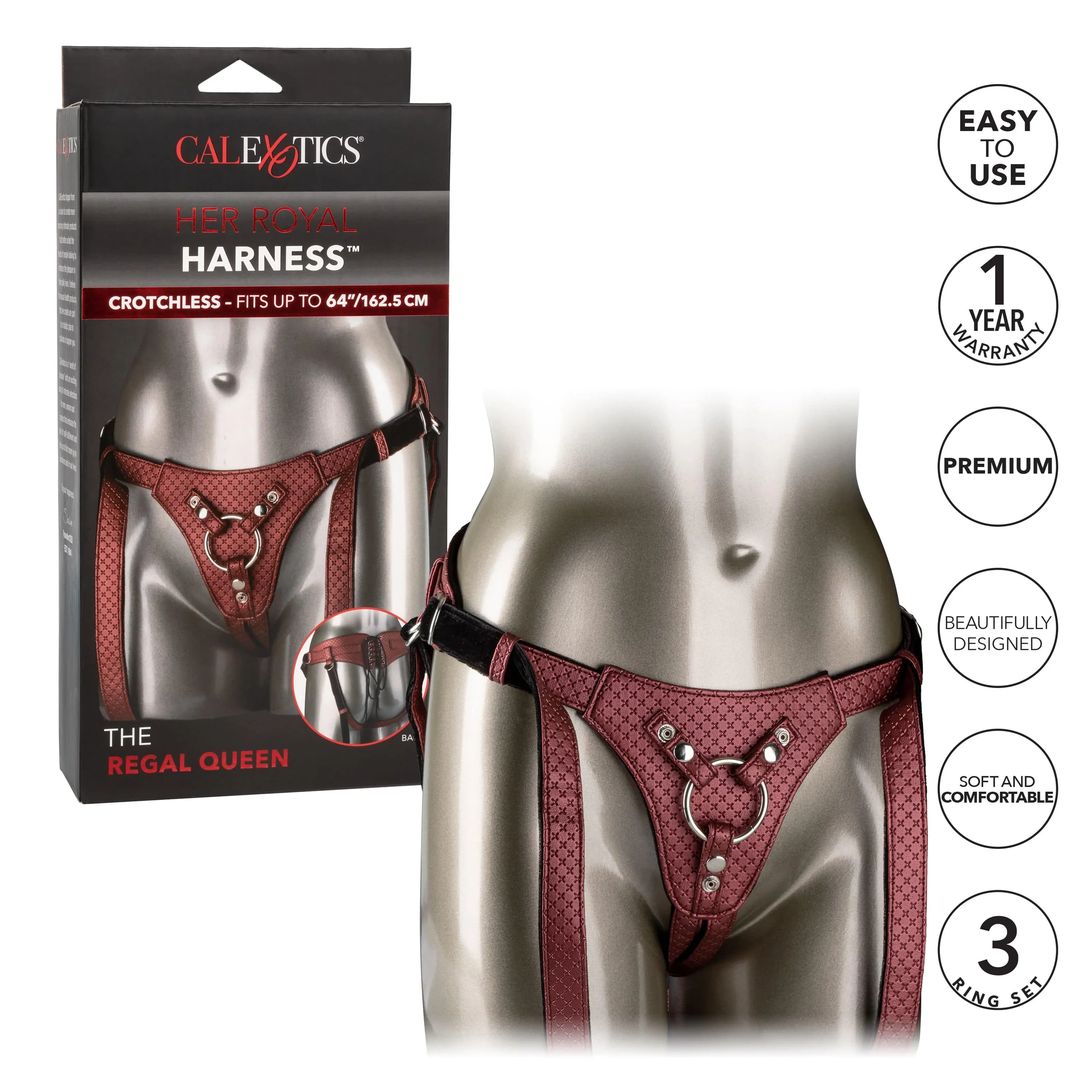 Her Royal Harness™ The Regal® Queen in Bronze Vegan Leather