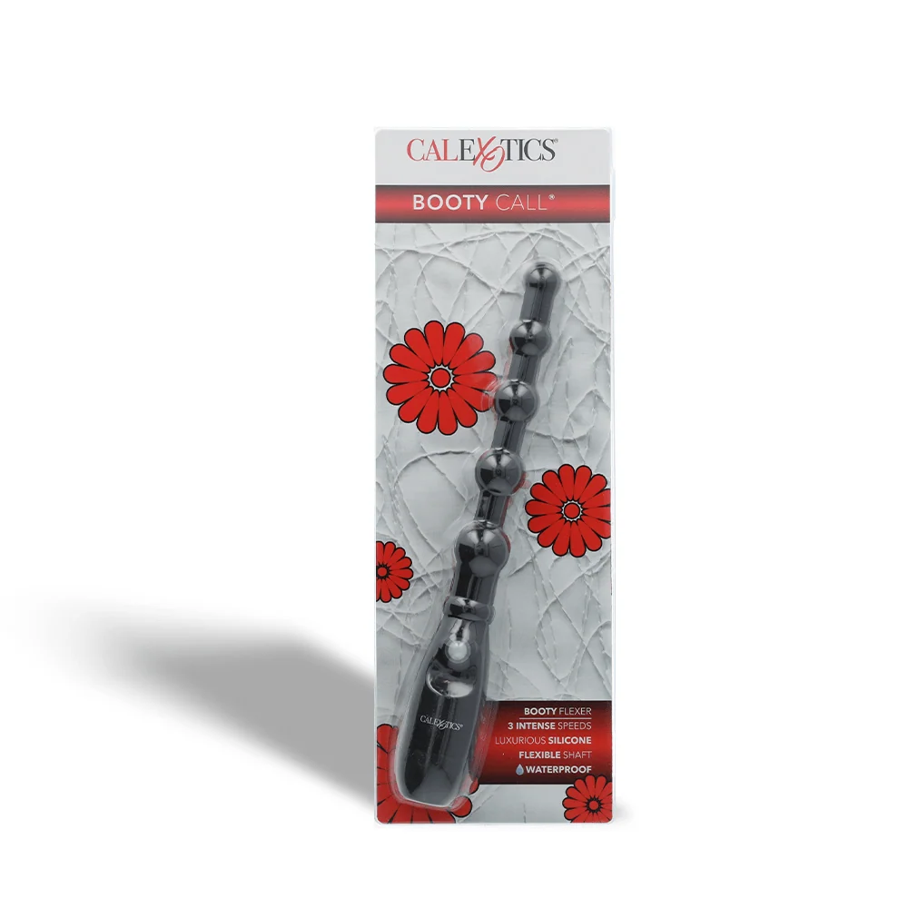 Booty Call Booty Flexer Black Silicone Beaded Probe with 3 Speeds