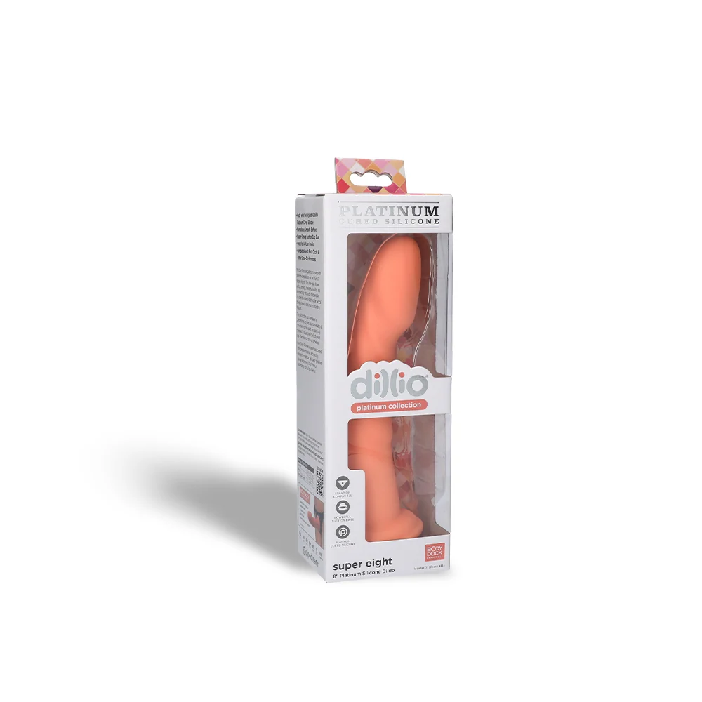 Dillio Platinum Super Eight Platinum-Cured Silicone Dildo