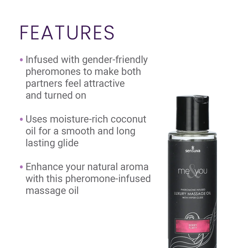 Me & You Pheromone Massage Oil with Hyper-Glide for Couples