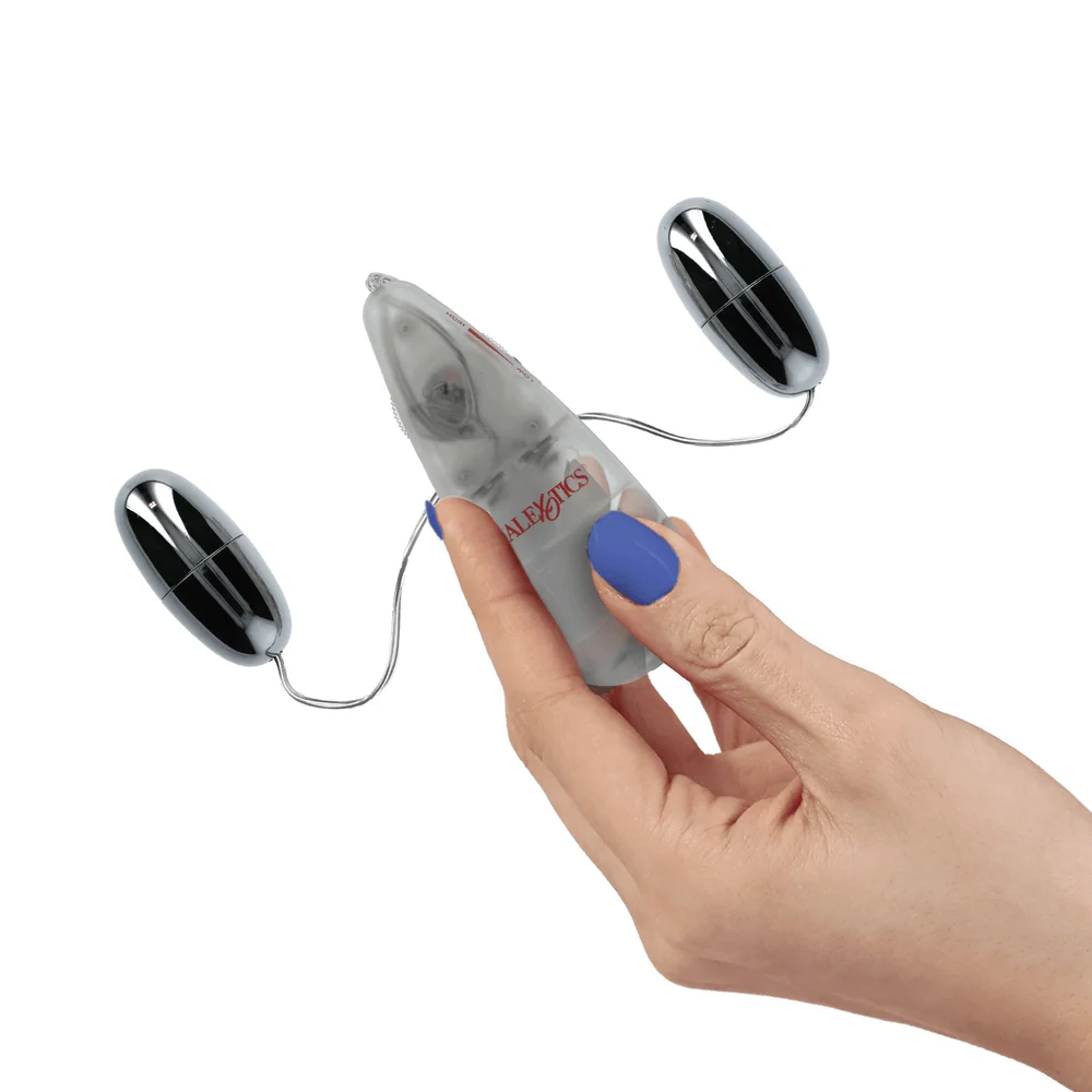 Pocket Exotics Vibrating Double Silver Bullets