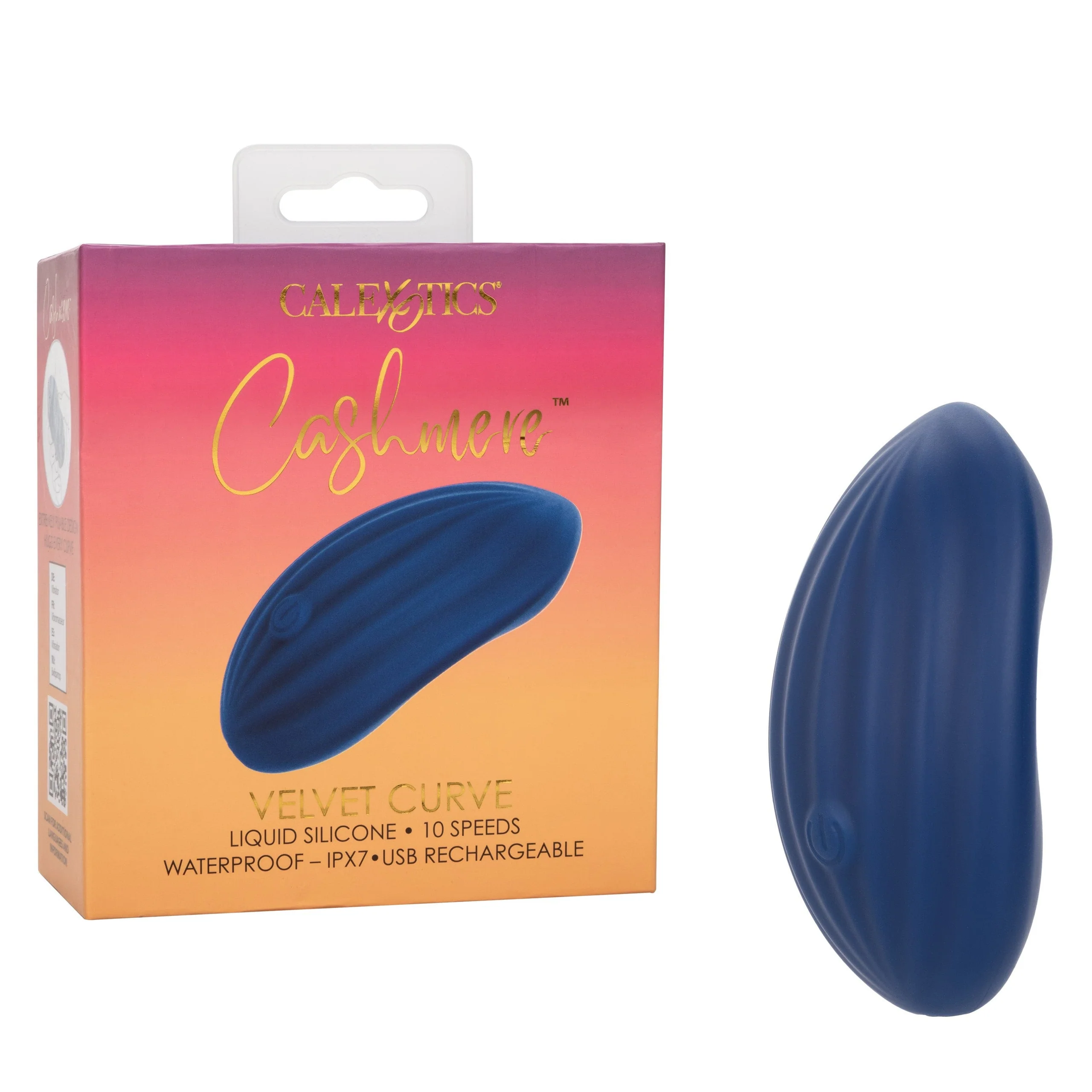 Calexotics Cashmere Velvet Curve Handheld Massager with 10 Vibration Speeds