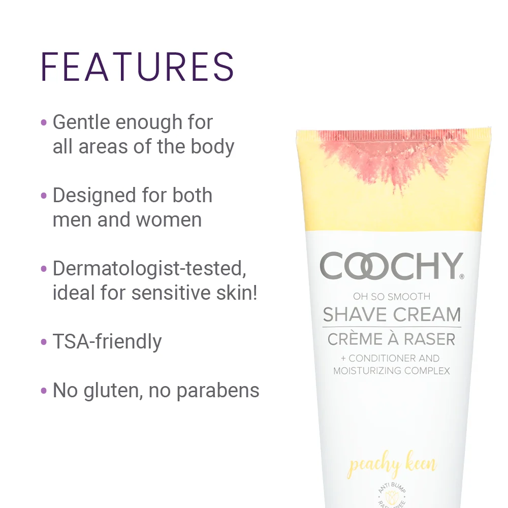 Coochy Shave Cream Peachy Keen with Georgia Peaches, Sugar Cane and Vanilla