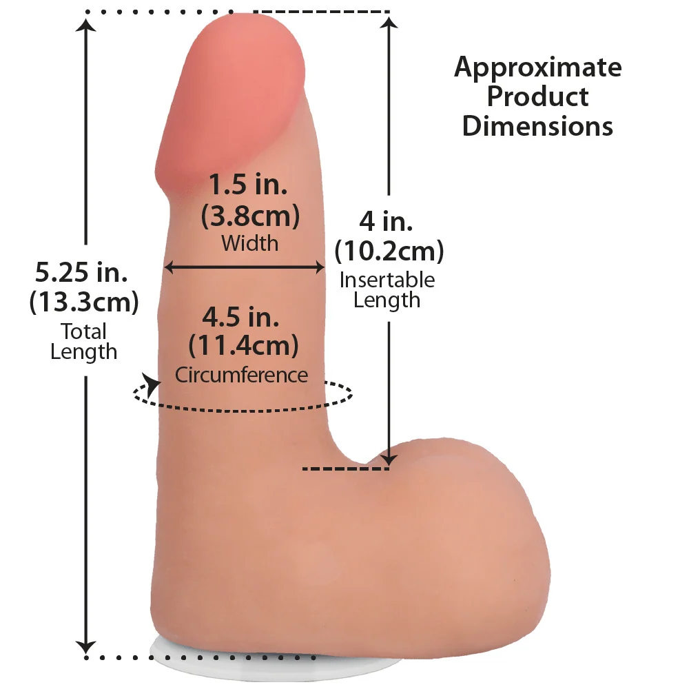 The Realistic Cock 5" Ultraskyn Dildo with Balls