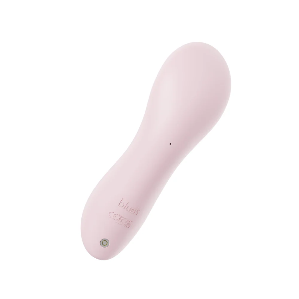 Blush Delice Dahlia Silicone Pulsing Clitoral Vibrator With Rotating Pearl