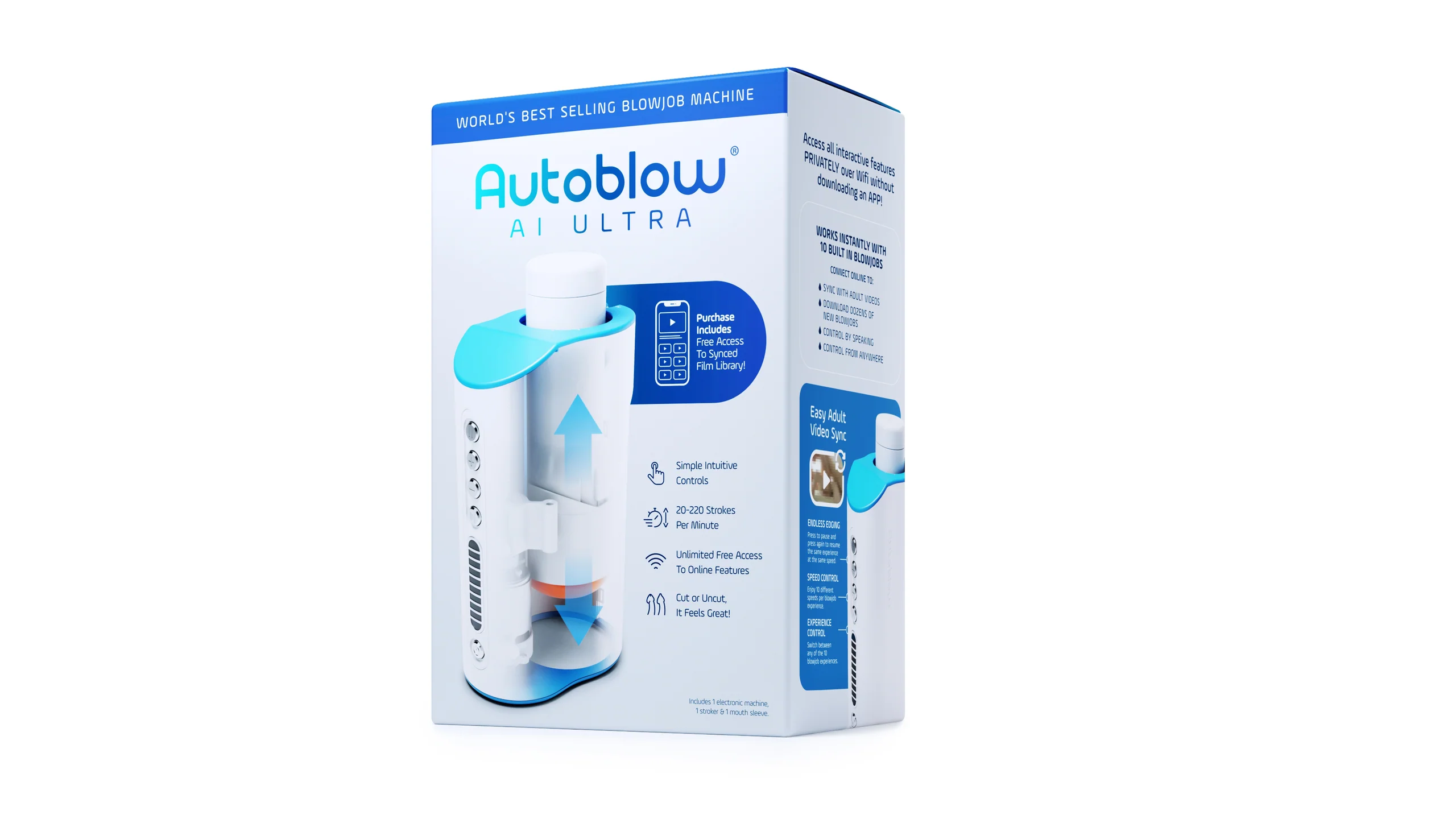 Autoblow A.I. Ultra 全轴夹吸飞机杯 支持视频同步