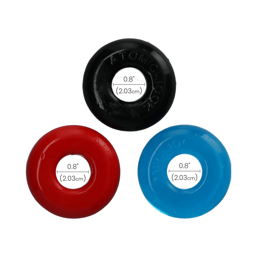 Oxballs Ringer 3-Pack Multi Thick Cockrings for Firmer Grip