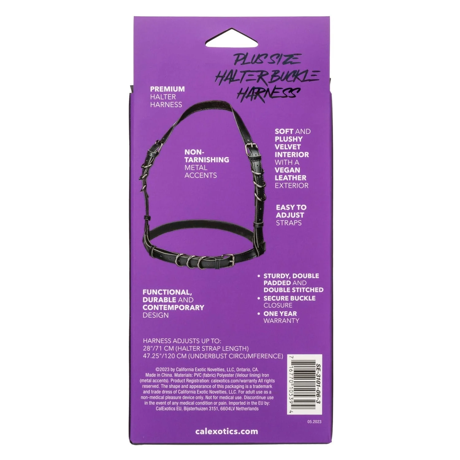 Euphoria Collection Halter Buckle Plus Size Harness