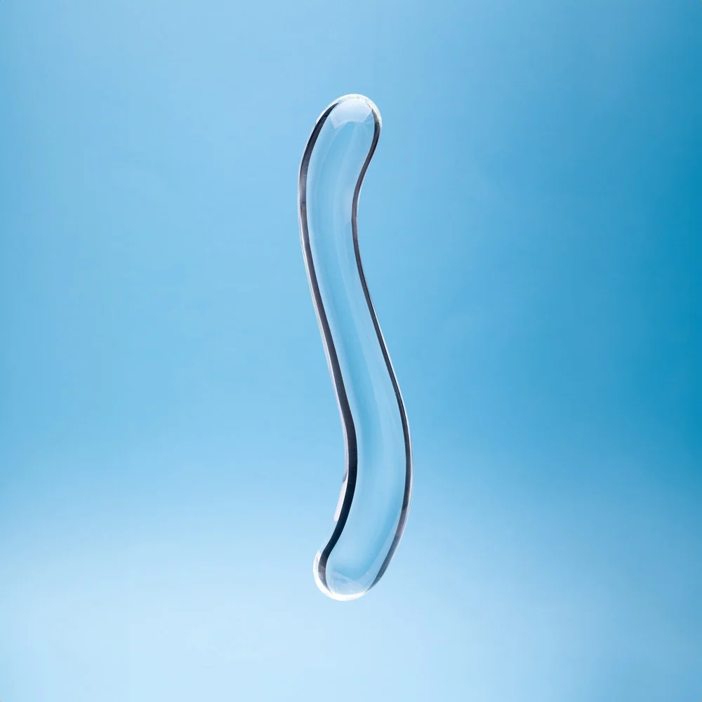 Clarity Celestial Curve 7.1-Inch Double-Ended Borosilicate Glass Dildo
