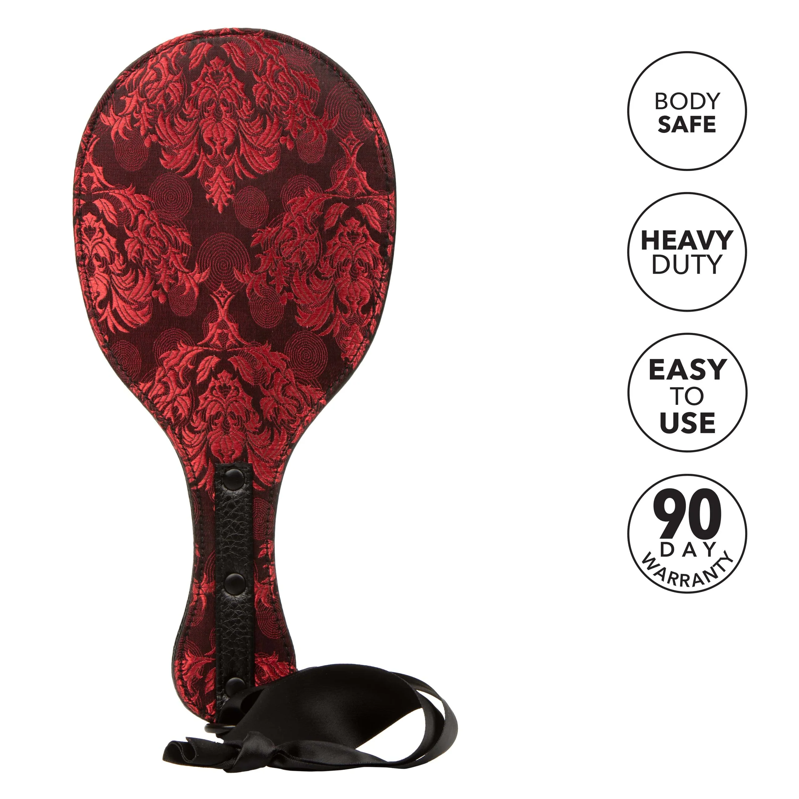 Scandal Round Double Paddle with Leatherette Interior and Brocade Exterior