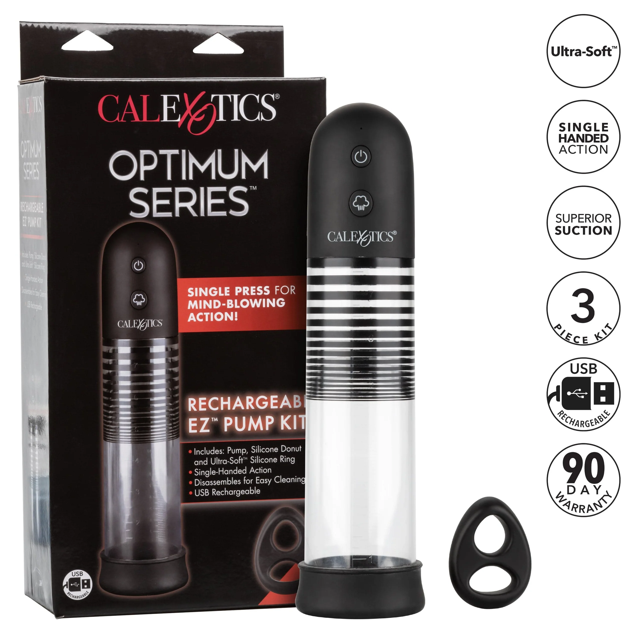 Optimum Series Rechargeable EZ Pump Kit with Dual Silicone Ring