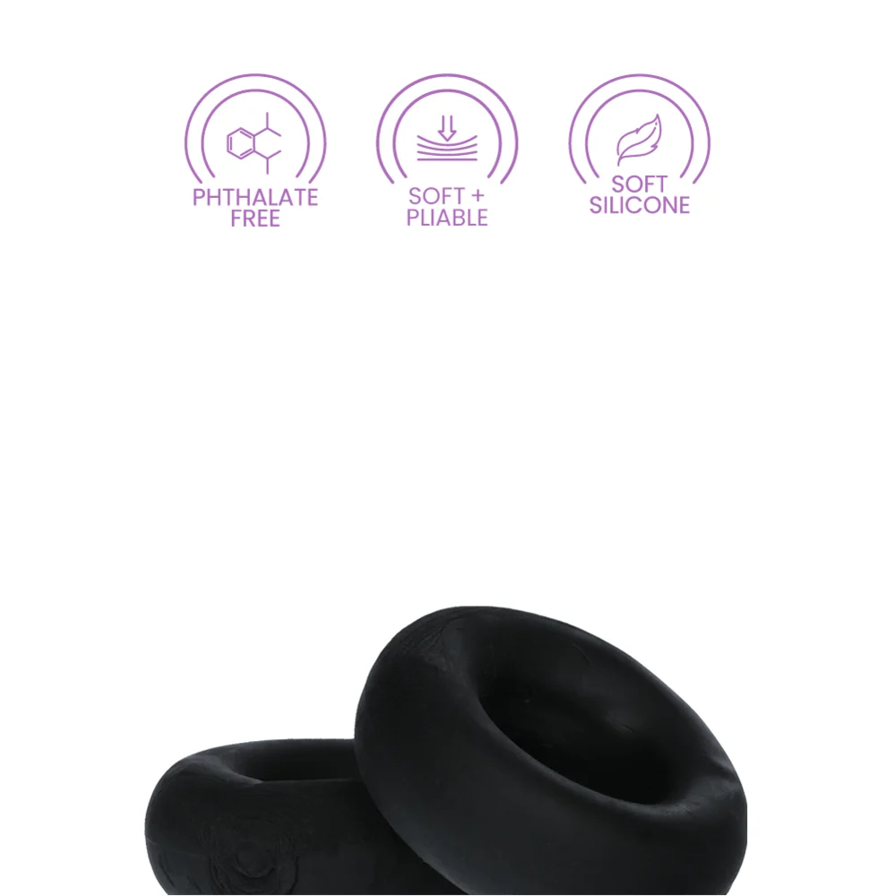 Hunky Junk Stiffy 2-Pack Firm Grip Cockrings That Will Not Roll