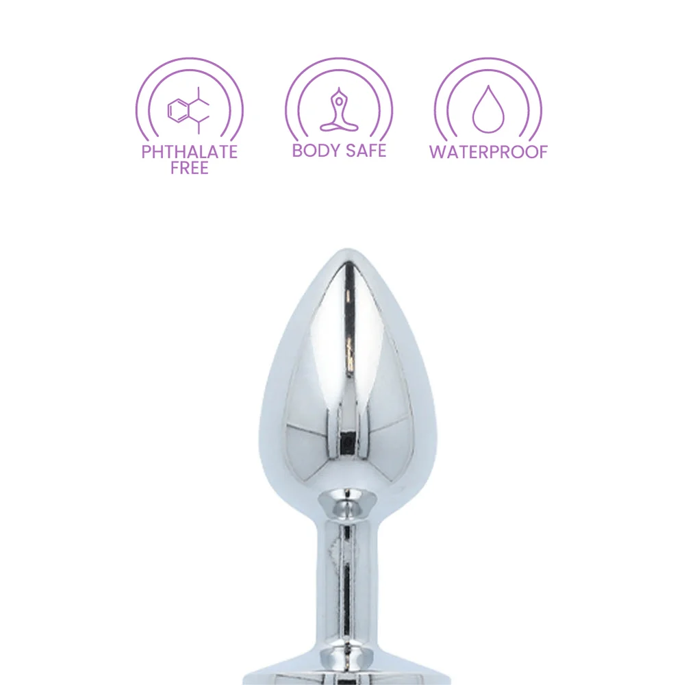 Booty Sparks Gem Anal Plug in Weighted Silvery Aluminum
