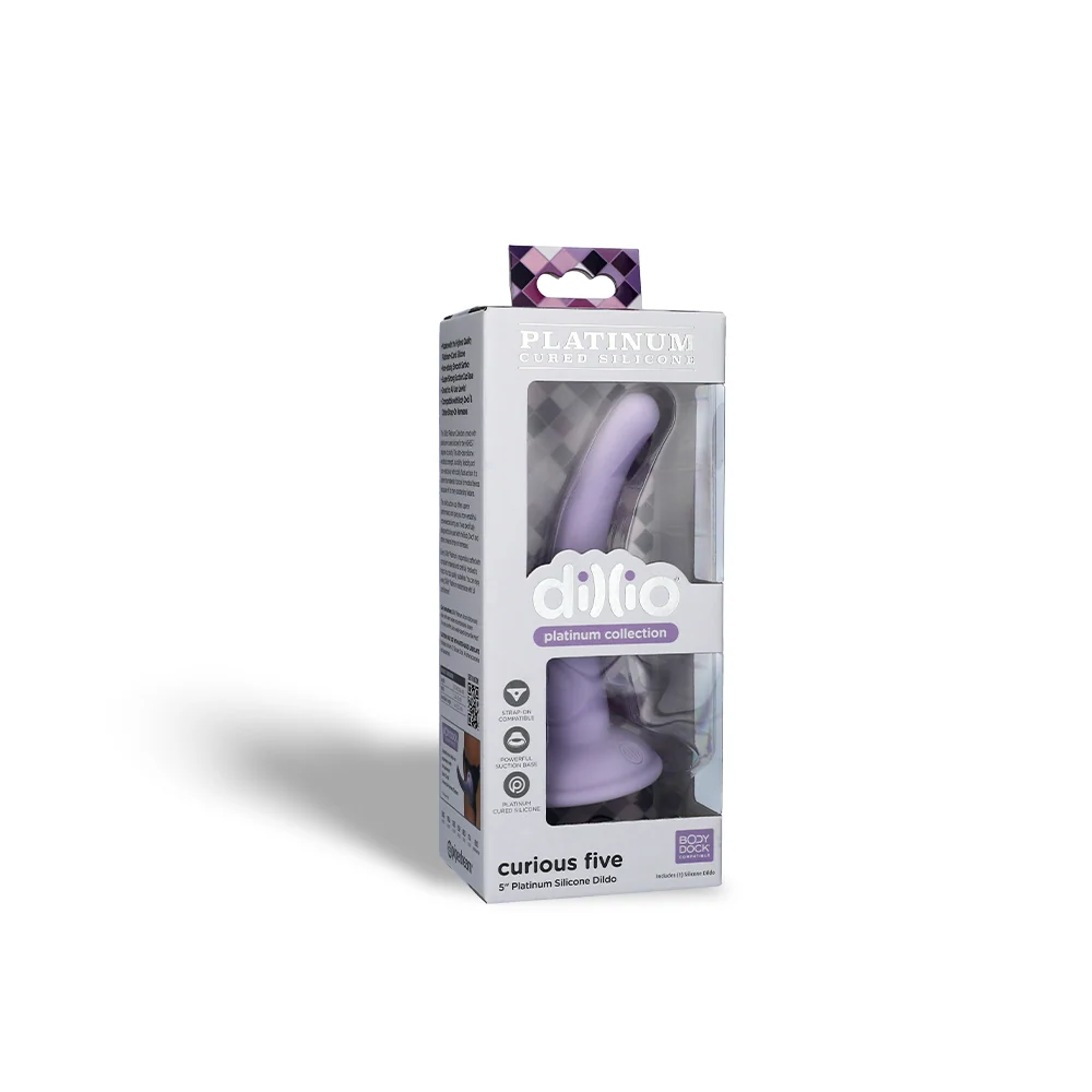 Dillio Platinum Curious Five Silicone Dildo with Suction Base