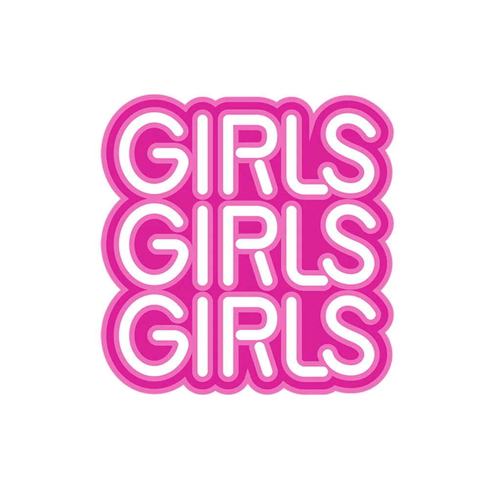 Girls Girls Girls Enamel Lapel Pin by Wood Rocket
