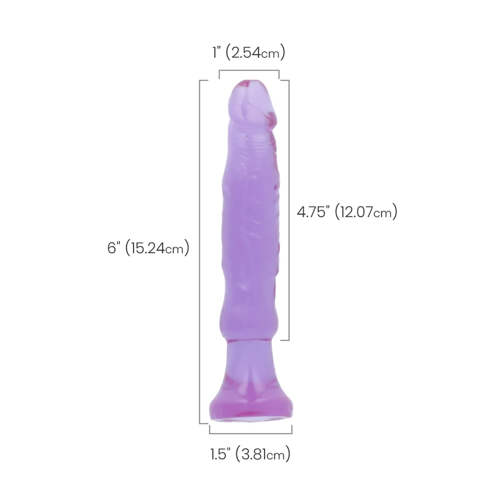 Doc Johnson Crystal Jellies 6 Inch 入门款肛用按摩器，粉色、透明色或紫色