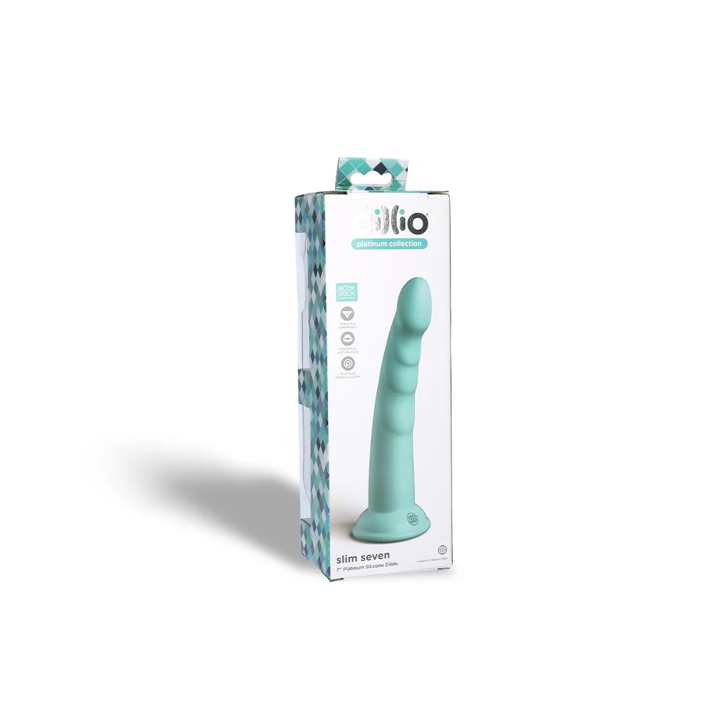 Dillio Platinum Slim Seven Silicone Dildo with Suction Cup