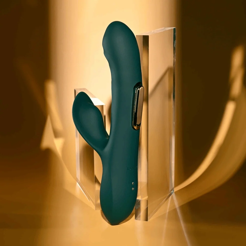 Evolved Heart of Gold Tapping Rabbit Vibrator with Gold Bars