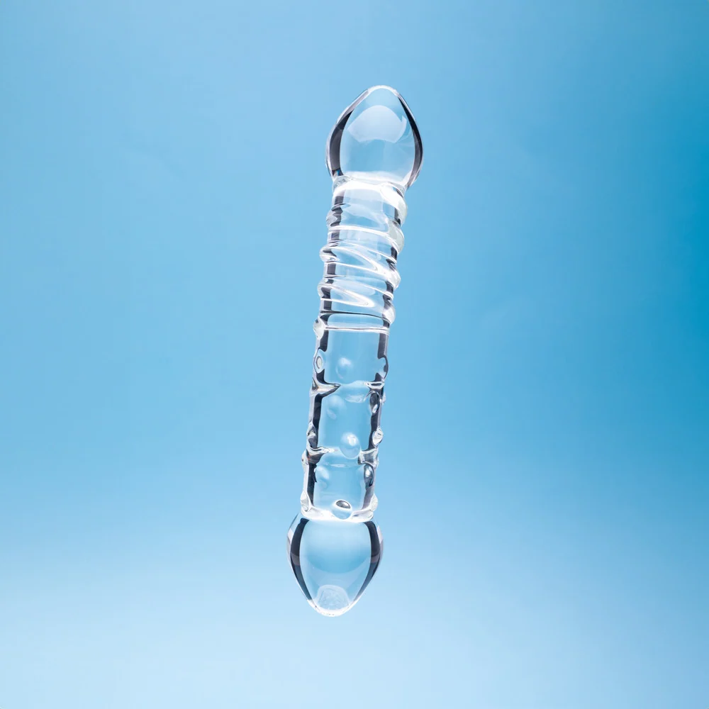 Clarity Celestial Bliss 5.9-Inch Double-Ended Glass Dildo for Solo or Couples