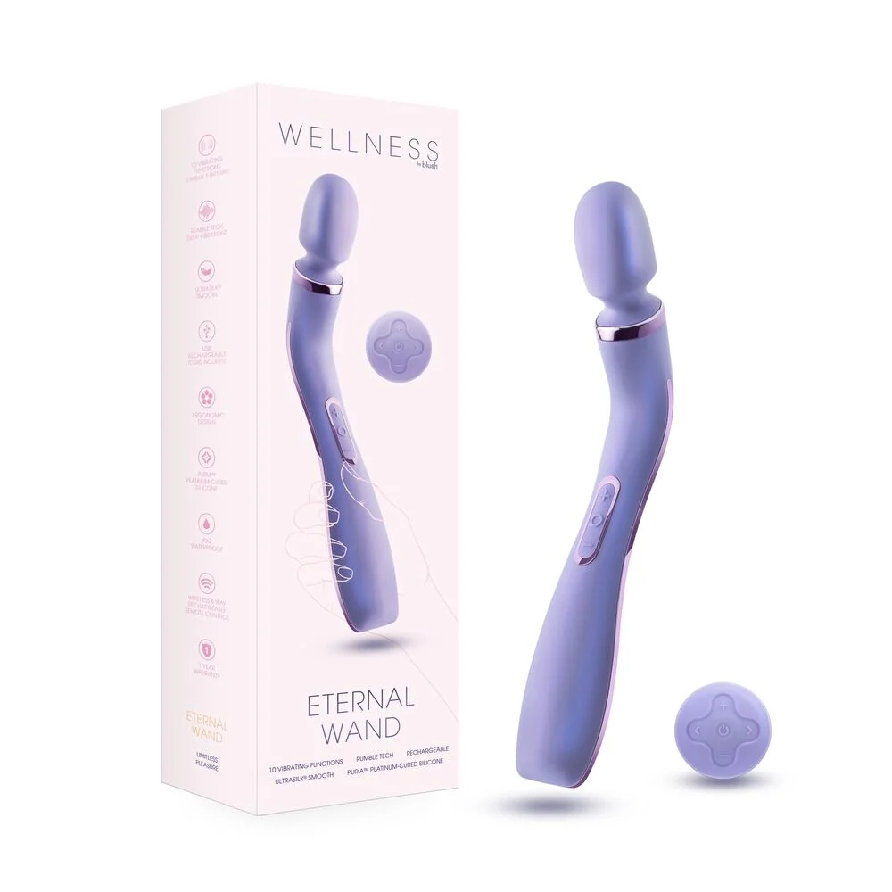 Blush Wellness Eternal Wand Silicone Rechargeable Vibrating Massage Wand