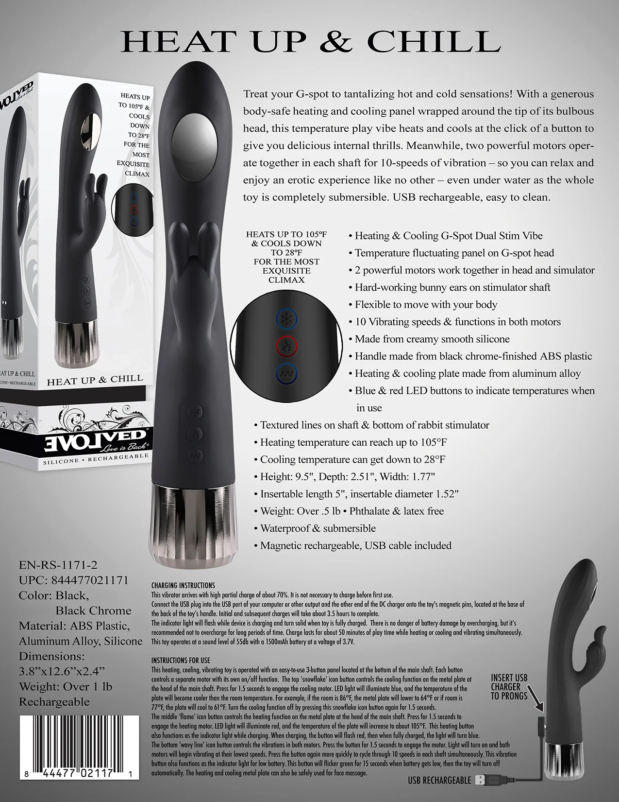 Evolved Novelties Heat Up & Chill Temperature Play G-Spot Vibe