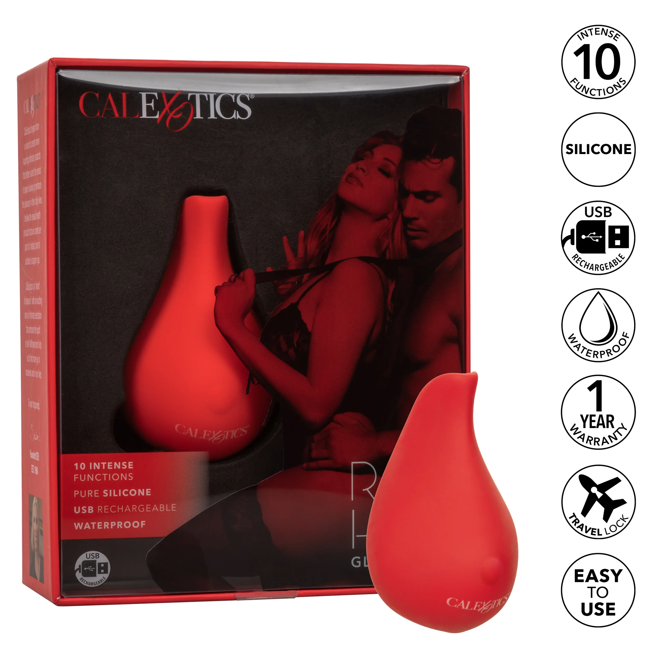 Red Hot Glow 贴合曲线振动器，10 种振动模式