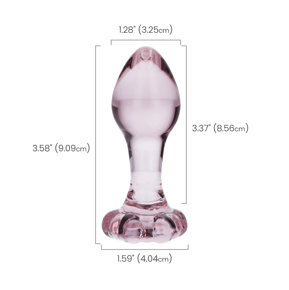 Icicles No. 48 粉色玻璃肛塞，适合初学者