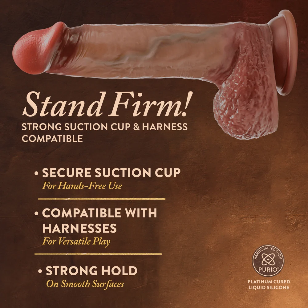 Blush Renaissance Raphael 9.5 Inch Sliding Foreskin Dildo with Squeezable Balls Tan