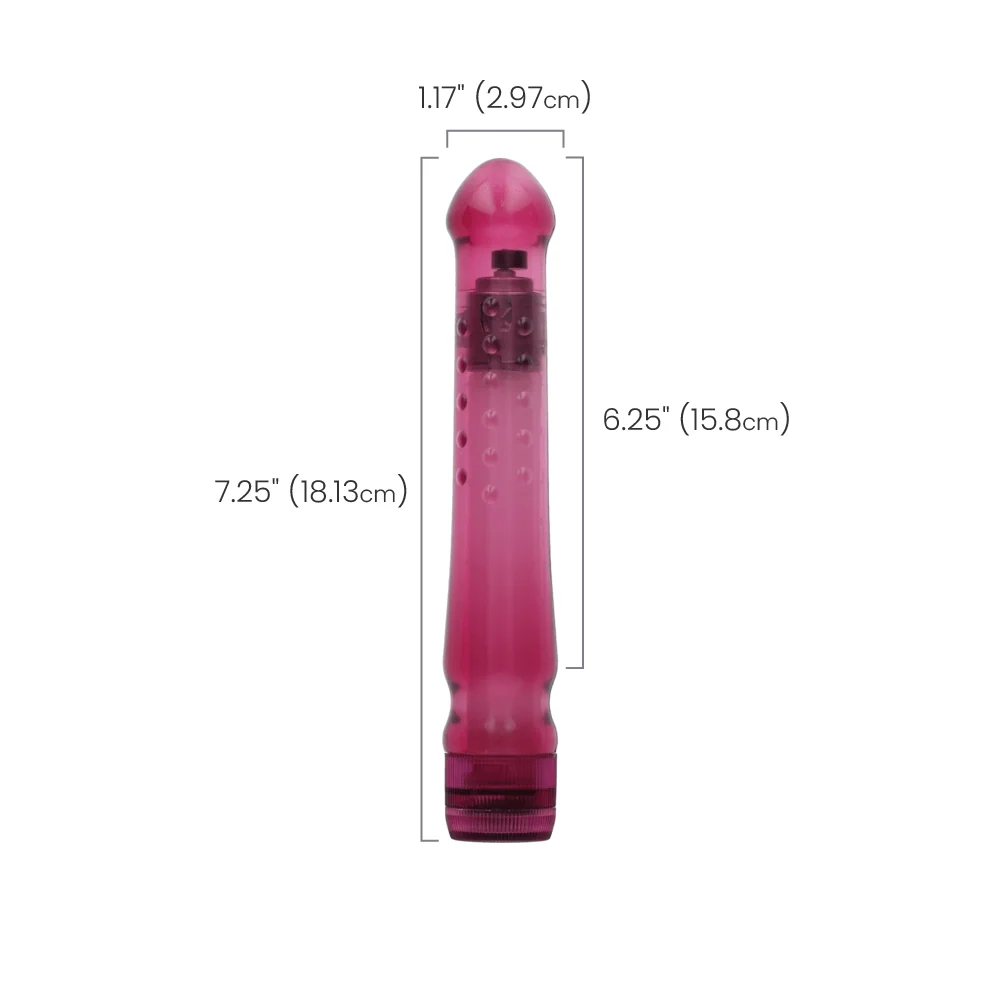 Turbo Glider Raspberry Crush Vibrator with Multi-Speeds and Textured Shaft