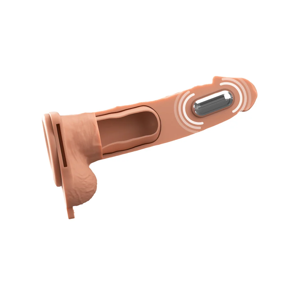 Fantasy X-Tensions Elite 7 Inch Vibrating Hollow Silicone Strap-On
