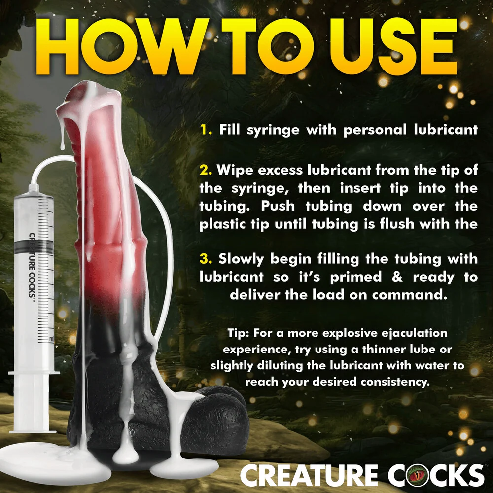 Creature Cocks Centaur Explosion 喷射液体硅胶假阳具