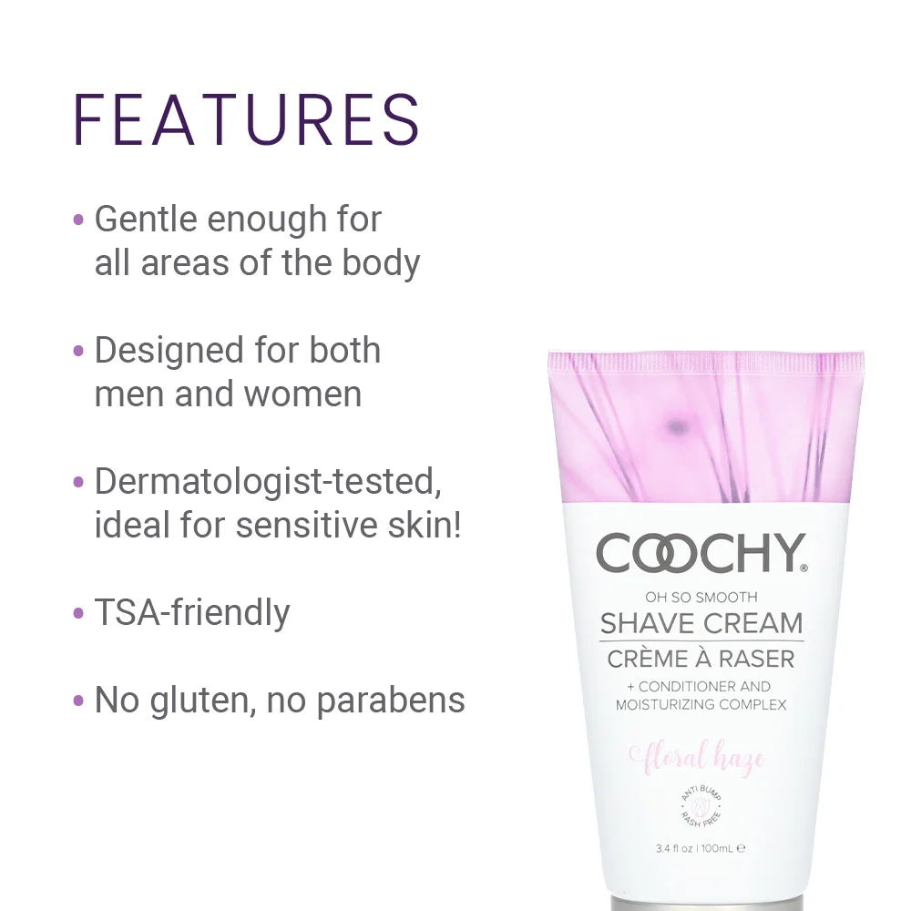 Coochy Shave Cream Floral Haze with Rose, Jasmine and Fruit Blossoms