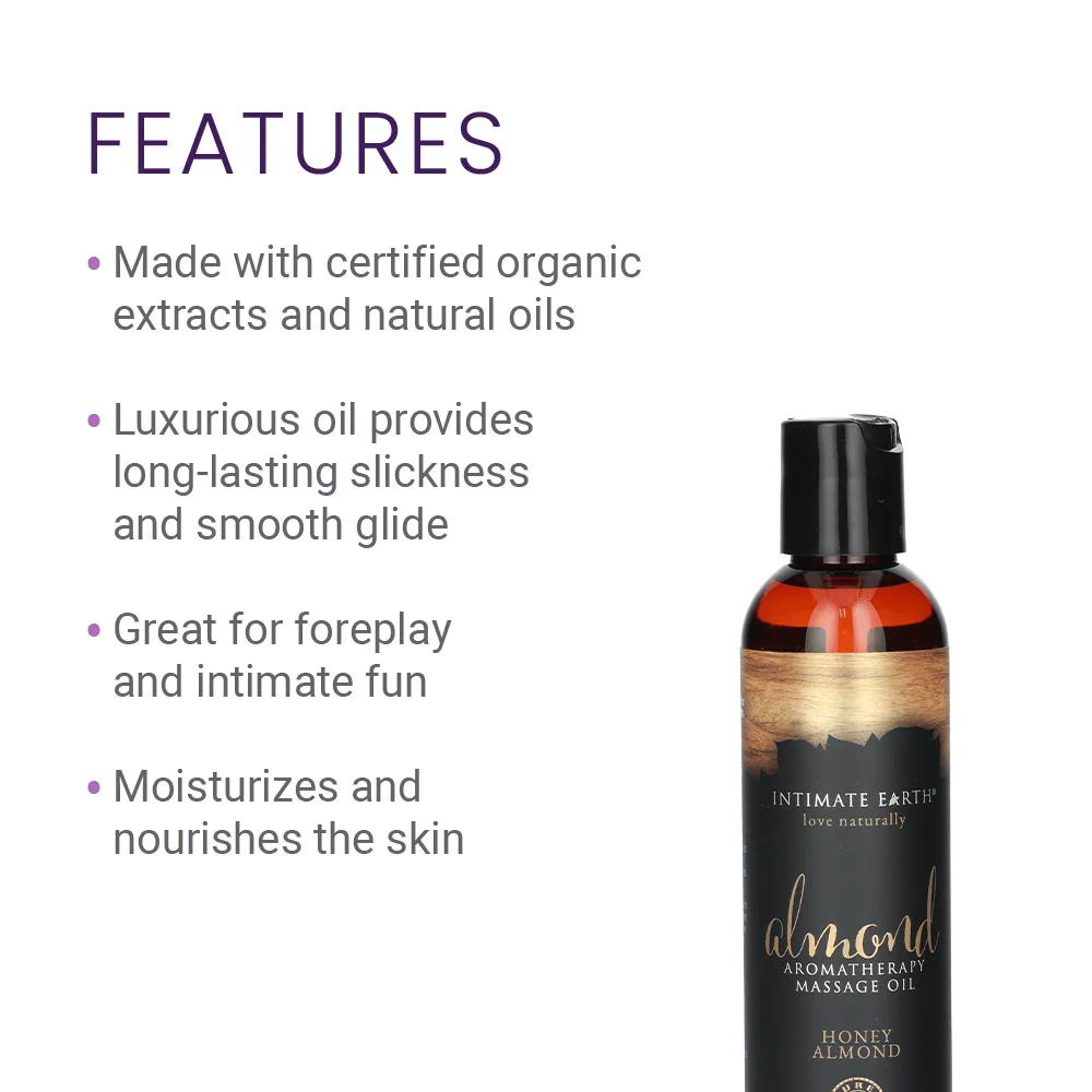 Intimate Earth Massage Oil in Fresh Cut Grass Scent