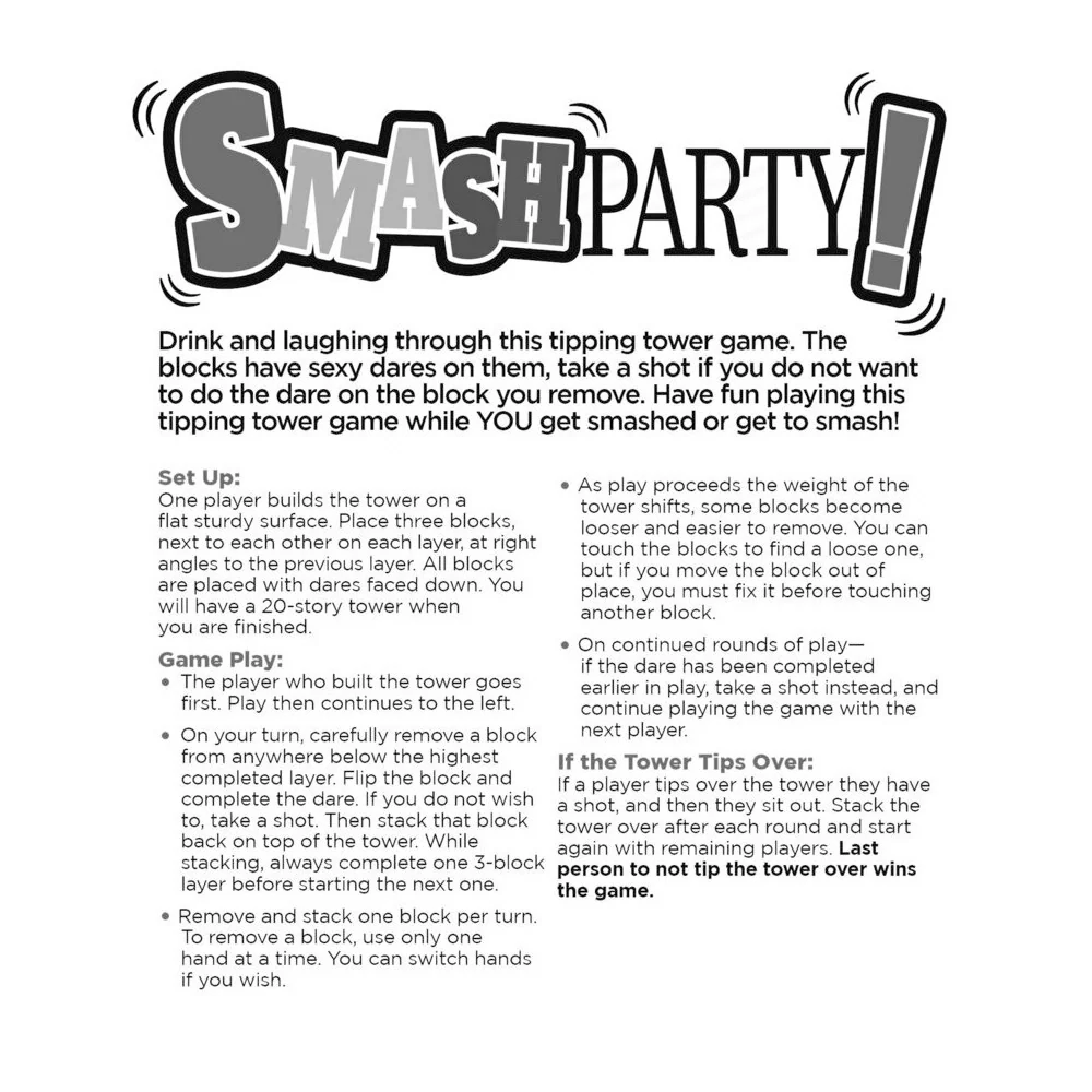 Little Genie Smash Party Tipping Tower Drinking Game
