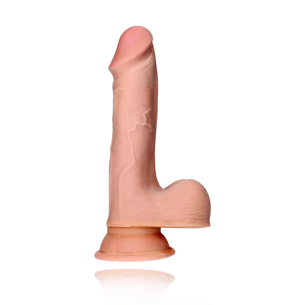 King Cock Plus 三重密度阴茎带睾丸，逼真触感