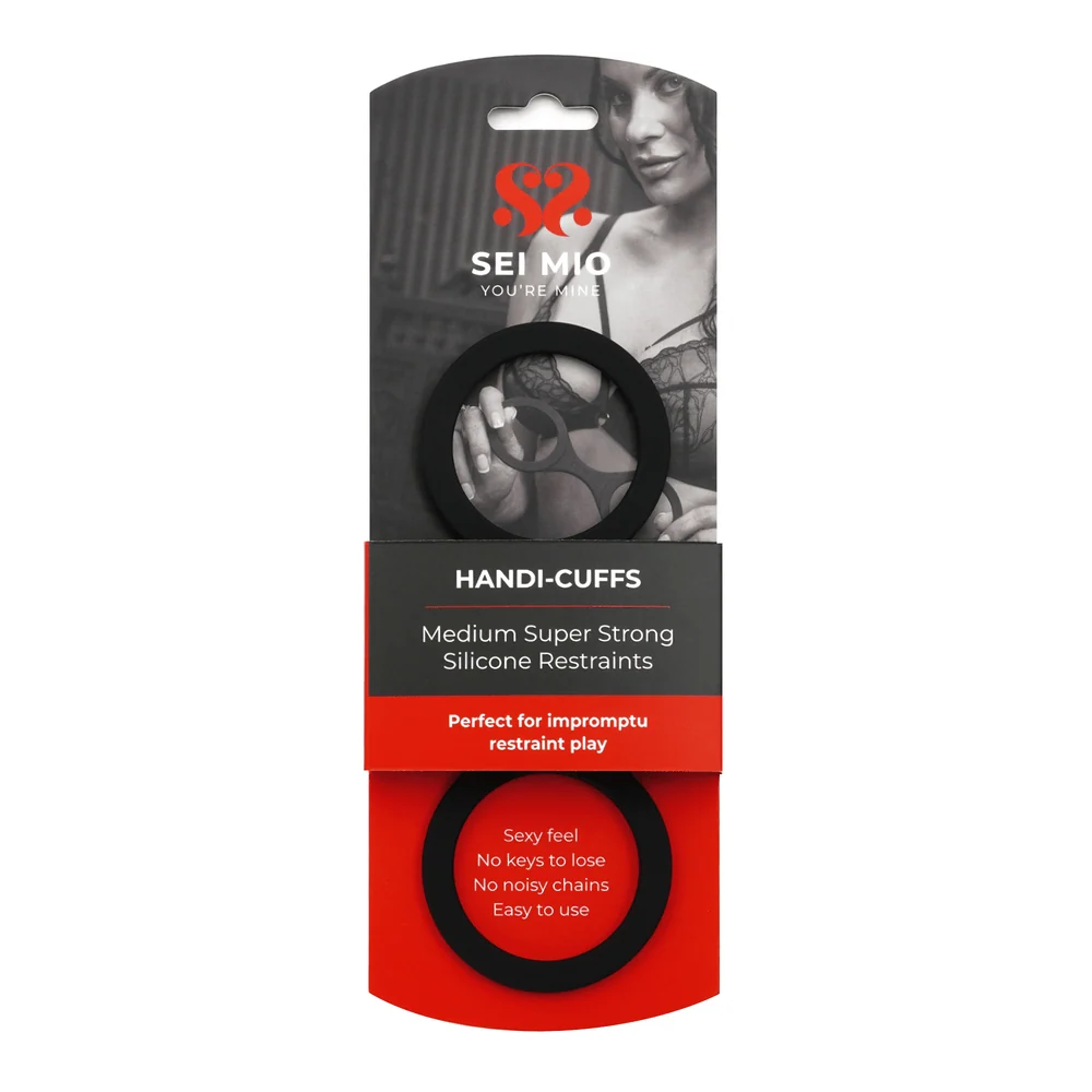 Sei Mio Handi-Cuffs Medium Silicone Restraint Cuffs for Easy Wear