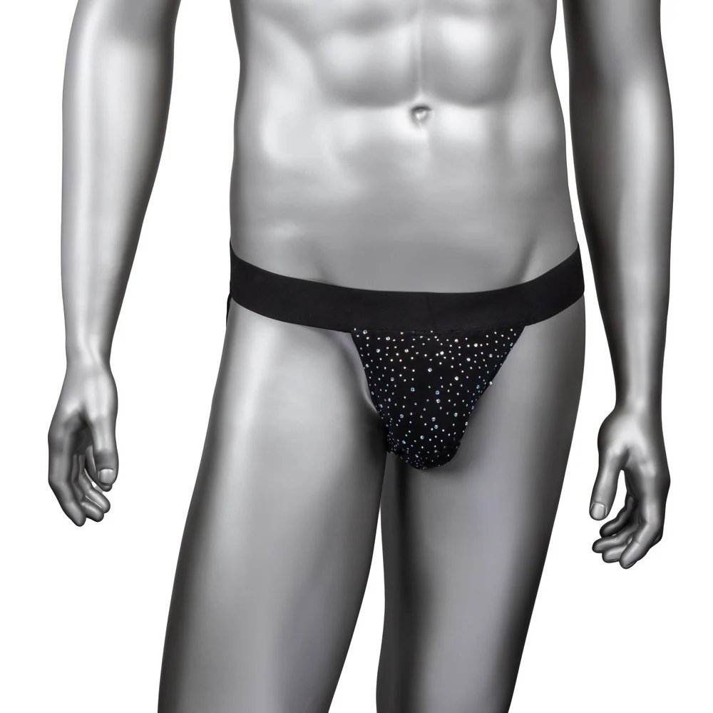 Radiance for Him Jock Strap with Breathable Mesh and Rhinestones
