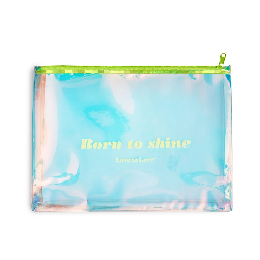 Born To Shine PVC 拉链收纳袋，适用于玩具与旅行