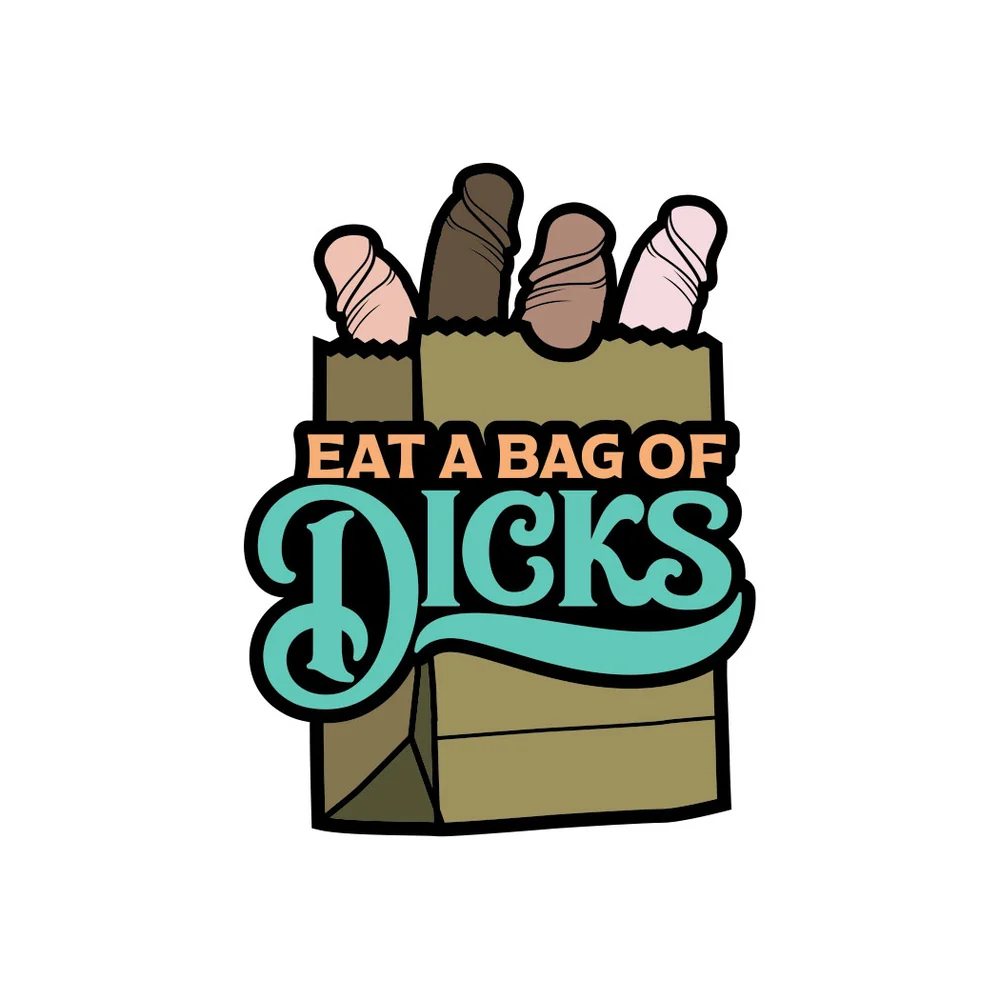 Eat A Bag Of Dicks Multicolor Enamel Lapel Pin