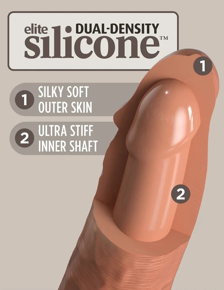 King Cock Elite 6 Inch Dual Density Silicone Cock Dildo