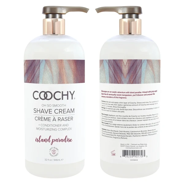 Coochy Shave Cream Island Paradise with Acai Berry and Mangosteen