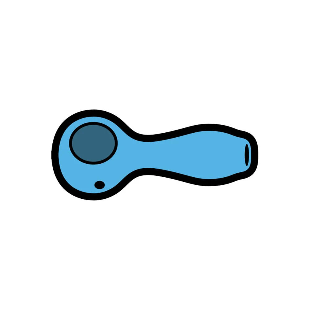 Blue Weed Pipe Enamel Lapel Pin from WOOD ROCKET
